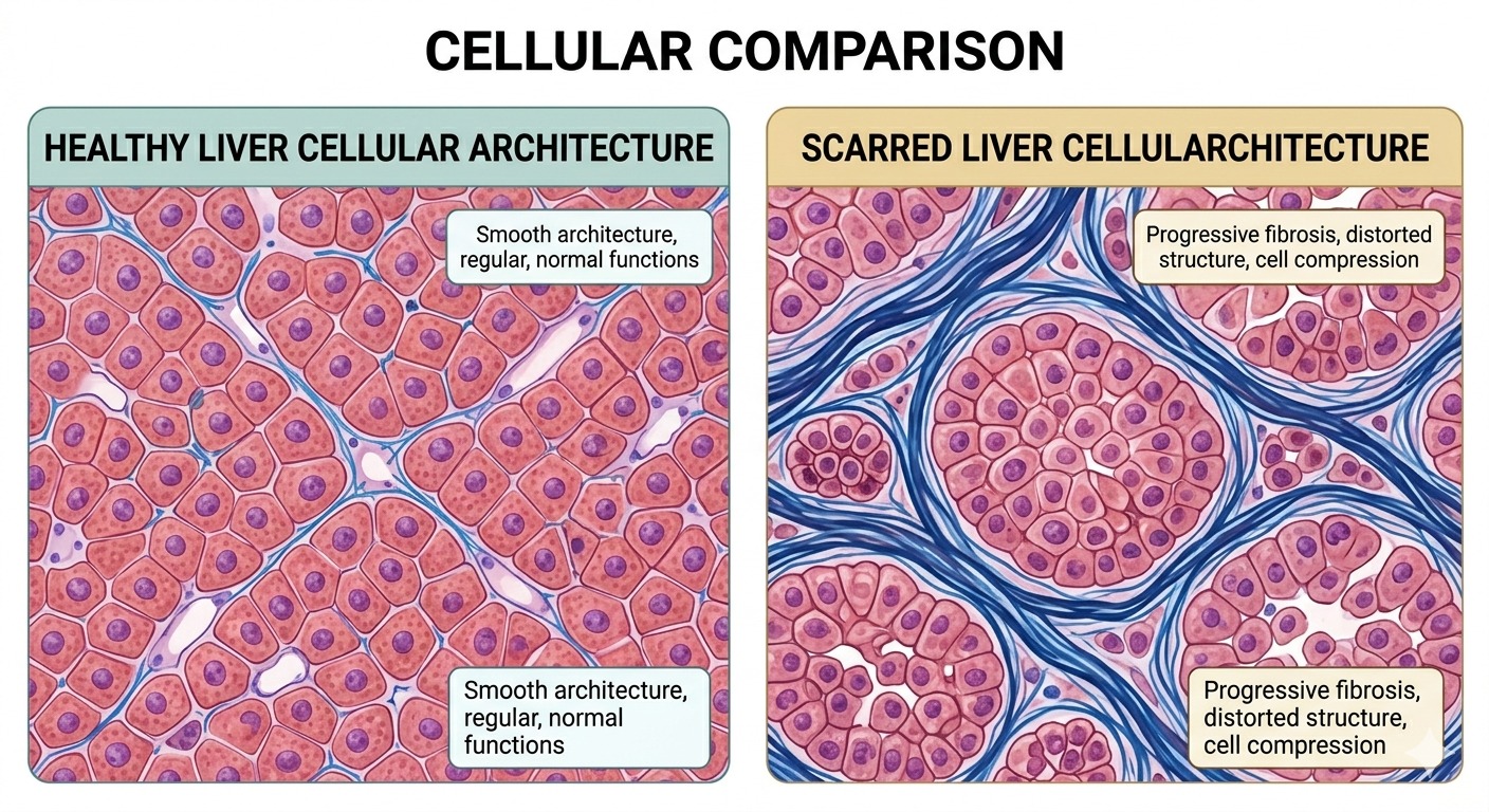 Liver Fibrosis - Microscopic View