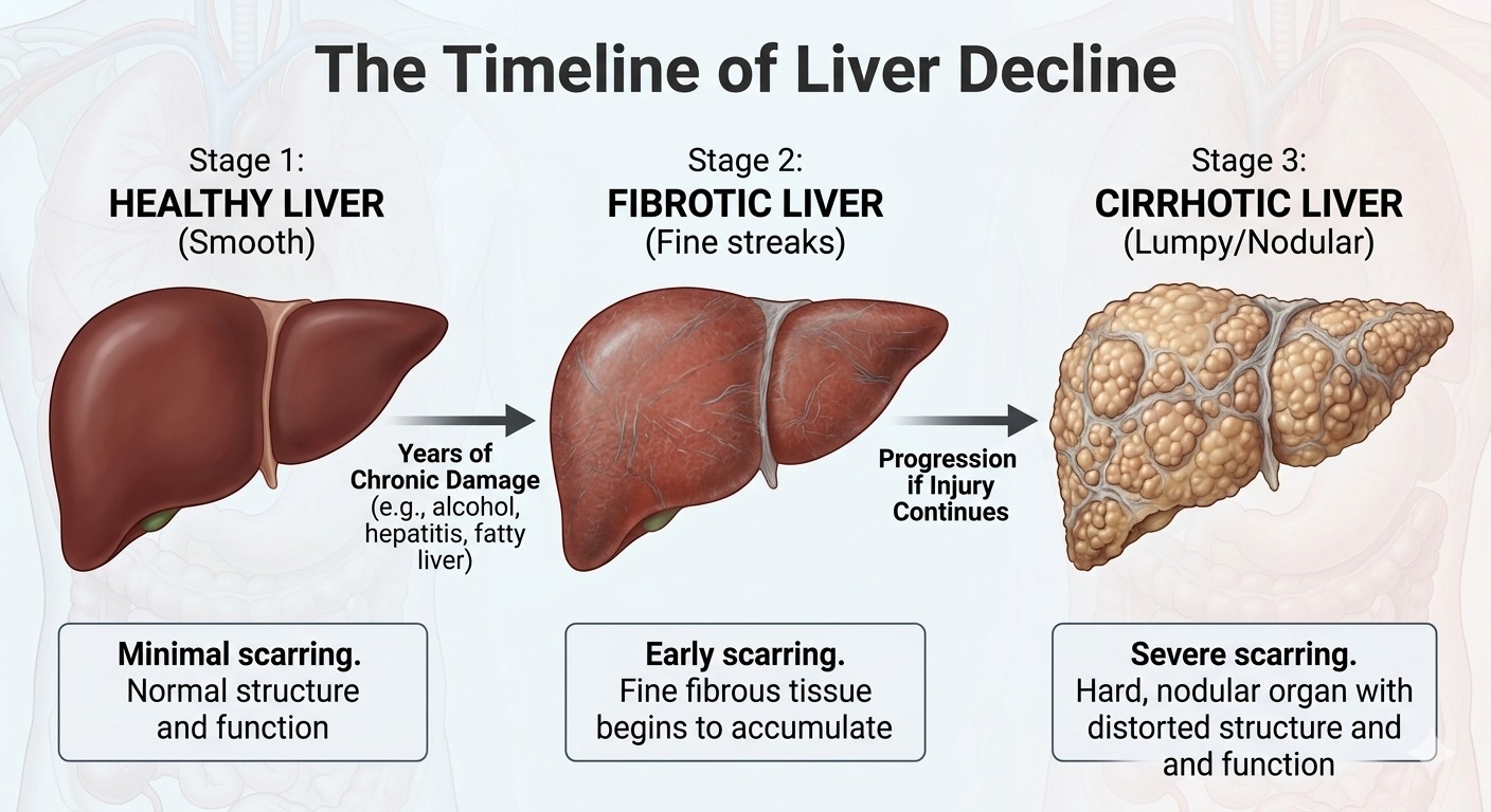 The Timeline of Liver Decline